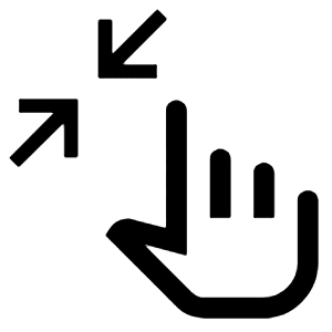 Pinch Zoom In Icon from Outlined Line - Material Symbols Set
