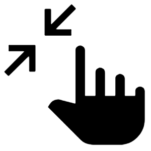 Pinch Zoom In Fill Icon from Outlined Fill - Material Symbols Set