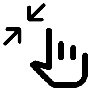 Pinch Zoom In Icon from Rounded Line - Material Symbols Set