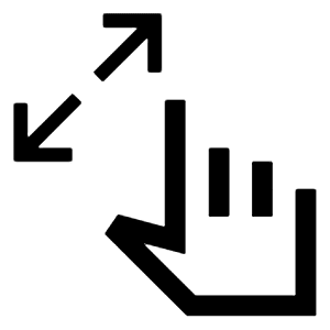 Pinch Zoom Out Icon from Sharp Line - Material Symbols Set