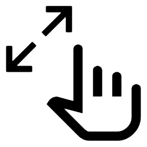 Pinch Zoom Out Icon from Outlined Line - Material Symbols Set