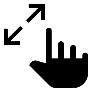 Pinch Zoom Out Fill Icon from Outlined Fill - Material Symbols Set