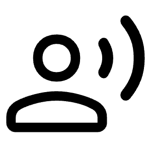 Record Voice Over Icon from Rounded Line - Material Symbols Set
