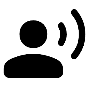 Record Voice Over Fill Icon from Rounded Fill - Material Symbols Set
