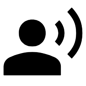 Record Voice Over Fill Icon from Sharp Fill - Material Symbols Set