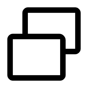 Select Window 2 Icon from Outlined Line - Material Symbols Set