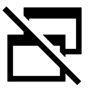 Select Window Off Icon from Sharp Line - Material Symbols Set