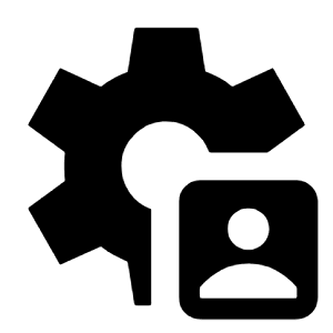 Settings Account Box Fill Icon from Outlined Fill - Material Symbols Set