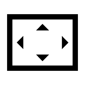 Settings Overscan Icon from Sharp Line - Material Symbols Set