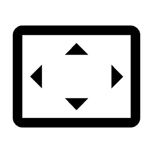 Settings Overscan Icon from Outlined Line - Material Symbols Set