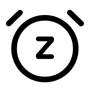 Snooze Icon from Rounded Line - Material Symbols Set