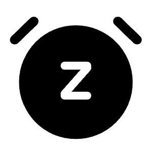 Snooze Fill Icon from Rounded Fill - Material Symbols Set