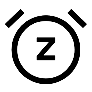 Snooze Icon from Sharp Line - Material Symbols Set