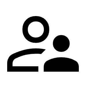 Supervisor Account Icon from Sharp Line - Material Symbols Set