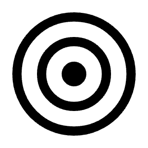 Target Icon from Sharp Line - Material Symbols Set