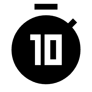 Timer 10 Alt 1 Fill Icon from Sharp Fill - Material Symbols Set