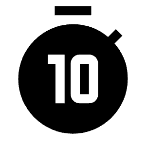 Timer 10 Alt 1 Fill Icon from Outlined Fill - Material Symbols Set
