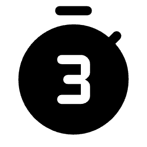 Timer 3 Alt 1 Fill Icon from Rounded Fill - Material Symbols Set