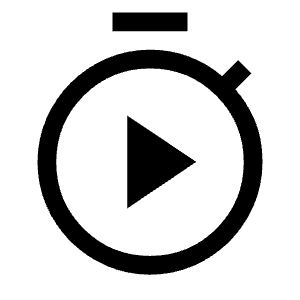 Timer Play Icon from Sharp Line - Material Symbols Set