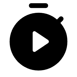 Timer Play Fill Icon from Rounded Fill - Material Symbols Set