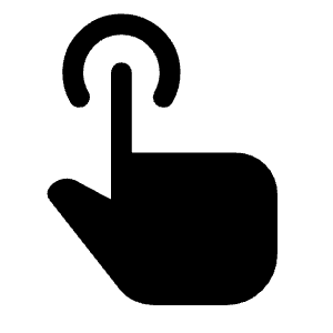 Touch App Fill Icon from Rounded Fill - Material Symbols Set