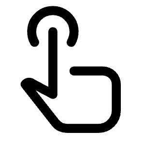 Touch App Icon from Rounded Line - Material Symbols Set
