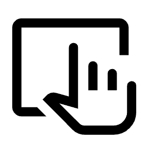 Trackpad Input Icon from Outlined Line - Material Symbols Set