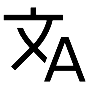Translate Icon from Outlined Line - Material Symbols Set