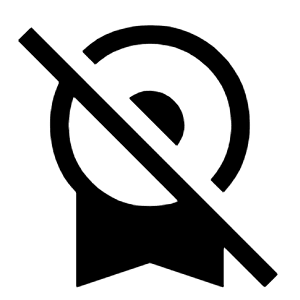 Unlicense Fill Icon from Sharp Fill - Material Symbols Set