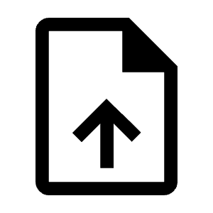Upload File Icon from Outlined Line - Material Symbols Set