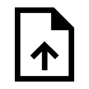 Upload File Icon from Sharp Line - Material Symbols Set