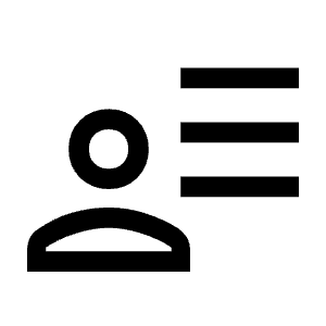 User Attributes Icon from Sharp Line - Material Symbols Set