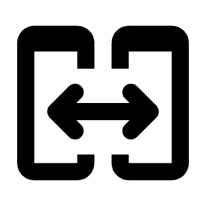 View Side By Side Icon from Rounded Line - Streamline Material Free Set