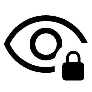 Visibility Lock Icon from Outlined Line - Material Symbols Set
