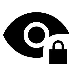 Visibility Lock Fill Icon from Sharp Fill - Material Symbols Set