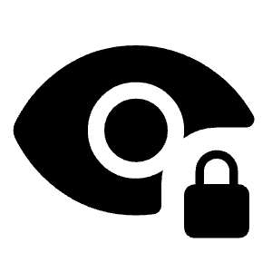 Visibility Lock Fill Icon from Rounded Fill - Material Symbols Set