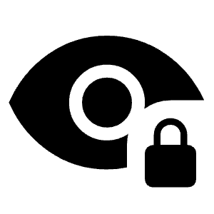 Visibility Lock Fill Icon from Outlined Fill - Material Symbols Set