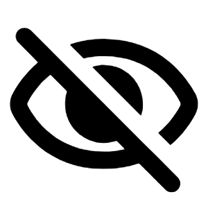 Visibility Off Icon from Rounded Line - Streamline Material Free Set