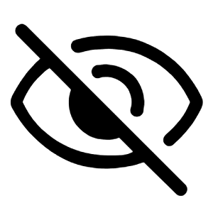 Visibility Off Icon from Rounded Line - Material Symbols Set