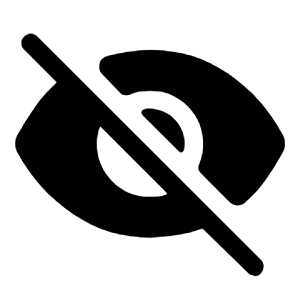 Visibility Off Fill Icon from Rounded Fill - Material Symbols Set