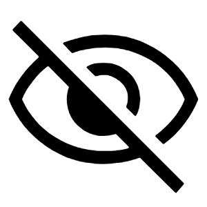 Visibility Off Icon from Outlined Line - Material Symbols Set