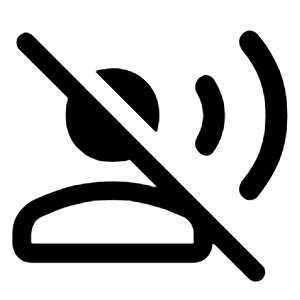 Voice Over Off Icon from Rounded Line - Material Symbols Set