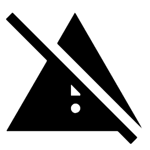 Warning Off Fill Icon from Outlined Fill - Material Symbols Set