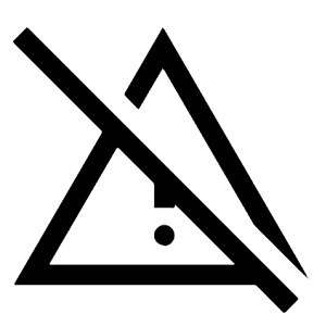 Warning Off Icon from Sharp Line - Material Symbols Set