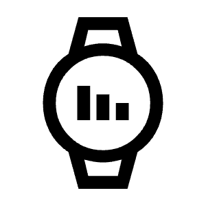 Watch Screentime Icon from Sharp Line - Material Symbols Set