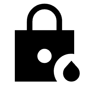 Water Lock Fill Icon from Sharp Fill - Material Symbols Set