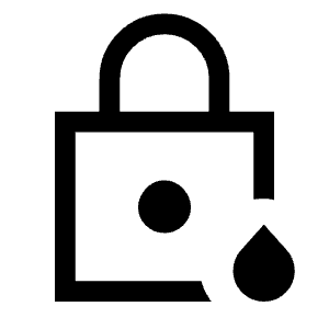 Water Lock Icon from Sharp Line - Material Symbols Set