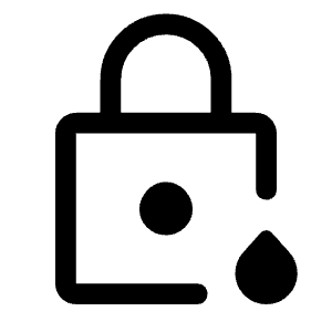 Water Lock Icon from Rounded Line - Material Symbols Set