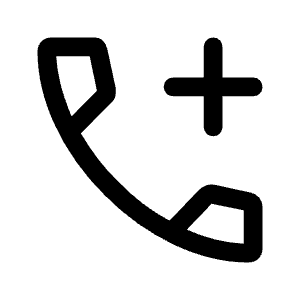 Add Call Icon from Rounded Line - Material Symbols Set
