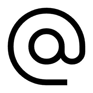 Alternate Email Fill Icon from Sharp Fill - Material Symbols Set